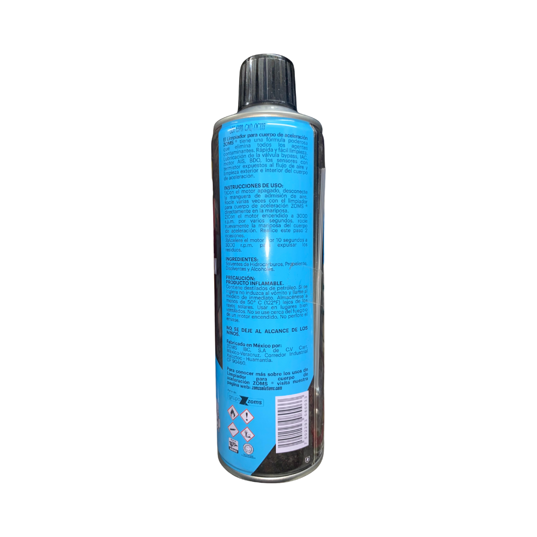 Limpiador de cuerpo de aceleración ZOMS 500 ml fórmula potente