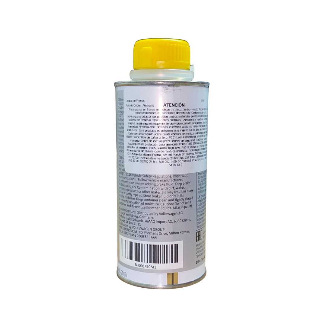 Líquido de frenos DOT 4 original Volkswagen Group 250 ml (código B 000 750 M1)